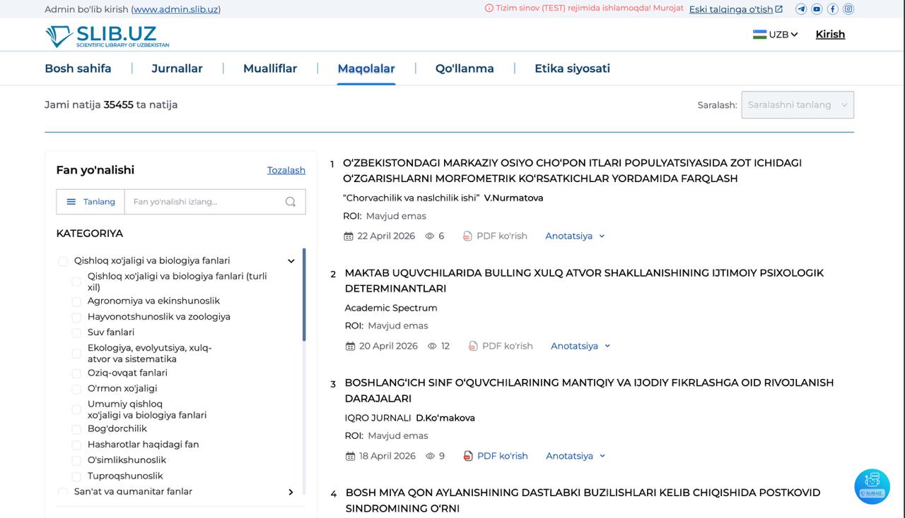 SLIB.UZ platforma preview
